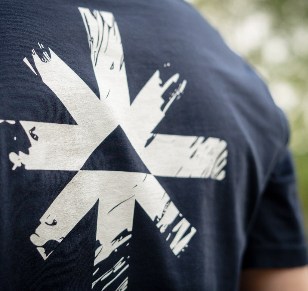 The Navy Weathered Compass Tee